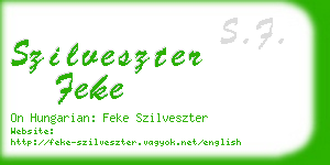 szilveszter feke business card